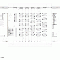 Grundriss der Mensa im Maßsstab 1-50